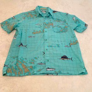 Columbia River Lodge Short Sleeve Cotton Shirt Size M